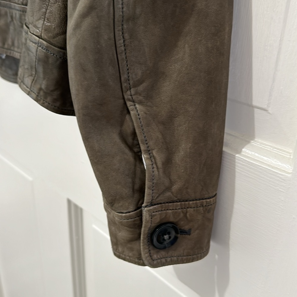 Gap Gray Leather Jacket - image 4